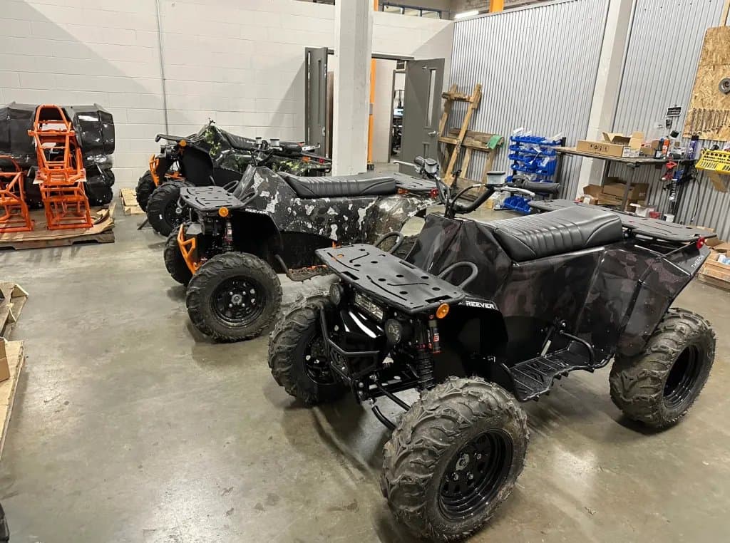 Three Reever prototypes in the workshop